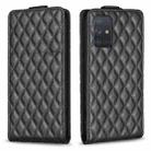 For Samsung Galaxy A71 4G Diamond Lattice Vertical Flip Leather Phone Case(Black) - 1