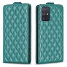 For Samsung Galaxy A71 4G Diamond Lattice Vertical Flip Leather Phone Case(Green) - 1