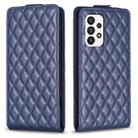 For Samsung Galaxy A72 4G/5G Diamond Lattice Vertical Flip Leather Phone Case(Blue) - 1