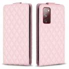 For Samsung Galaxy S20 FE Diamond Lattice Vertical Flip Leather Phone Case(Pink) - 1