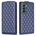 For Samsung Galaxy S21 5G Diamond Lattice Vertical Flip Leather Phone Case(Blue) - 1