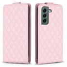 For Samsung Galaxy S21+ 5G Diamond Lattice Vertical Flip Leather Phone Case(Pink) - 1