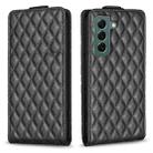For Samsung Galaxy S22 5G Diamond Lattice Vertical Flip Leather Phone Case(Black) - 1
