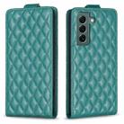 For Samsung Galaxy S22 5G Diamond Lattice Vertical Flip Leather Phone Case(Green) - 1