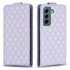 For Samsung Galaxy S22+ 5G Diamond Lattice Vertical Flip Leather Phone Case(Purple) - 1
