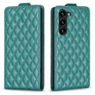 For Samsung Galaxy S23 5G Diamond Lattice Vertical Flip Leather Phone Case(Green) - 1