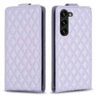 For Samsung Galaxy S23 5G Diamond Lattice Vertical Flip Leather Phone Case(Purple) - 1