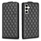 For Samsung Galaxy S23 FE 5G Diamond Lattice Vertical Flip Leather Phone Case(Black) - 1