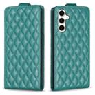 For Samsung Galaxy S23 FE 5G Diamond Lattice Vertical Flip Leather Phone Case(Green) - 1