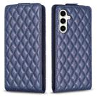 For Samsung Galaxy S23 FE 5G Diamond Lattice Vertical Flip Leather Phone Case(Blue) - 1