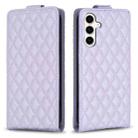 For Samsung Galaxy S23 FE 5G Diamond Lattice Vertical Flip Leather Phone Case(Purple) - 1