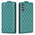 For Samsung Galaxy M34 5G Diamond Lattice Vertical Flip Leather Phone Case(Green) - 1