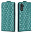 For Samsung Galaxy A15 Diamond Lattice Vertical Flip Leather Phone Case(Green) - 1