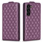 For Samsung Galaxy S24+ 5G Diamond Lattice Vertical Flip Leather Phone Case(Dark Purple) - 1