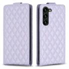 For Samsung Galaxy S24 5G Diamond Lattice Vertical Flip Leather Phone Case(Purple) - 1