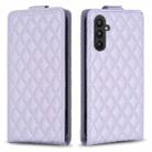 For Samsung Galaxy A35 Diamond Lattice Vertical Flip Leather Phone Case(Purple) - 1