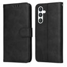 For Samsung Galaxy S23 FE 5G Classic Calf Texture Flip Leather Phone Case(Black) - 1