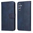 For Samsung Galaxy M34 5G Classic Calf Texture Flip Leather Phone Case(Blue) - 1