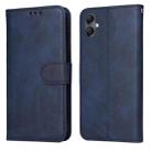 For Samsung Galaxy A05 Classic Calf Texture Flip Leather Phone Case(Blue) - 1