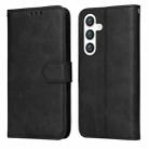 For Samsung Galaxy S24 Classic Calf Texture Flip Leather Phone Case(Black) - 1