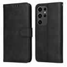 For Samsung Galaxy S24 Ultra Classic Calf Texture Flip Leather Phone Case(Black) - 1