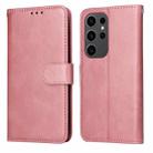 For Samsung Galaxy S24 Ultra Classic Calf Texture Flip Leather Phone Case(Rose Gold) - 1