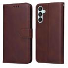 For Samsung Galaxy M15 5G / F15 5G Classic Calf Texture Flip Leather Phone Case(Brown) - 1