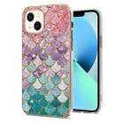 For iPhone 15 Plus Electroplating Pattern IMD TPU Shockproof Case(Colorful Scales) - 1
