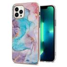 For iPhone 15 Pro Electroplating Pattern IMD TPU Shockproof Case(Milky Way Blue Marble) - 1