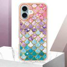 For iPhone 16 Plus Electroplating Pattern IMD TPU Shockproof Case(Colorful Scales) - 2