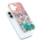 For iPhone 16 Plus Electroplating Pattern IMD TPU Shockproof Case(Colorful Scales) - 3