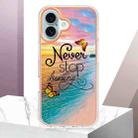 For iPhone 16 Plus Electroplating Pattern IMD TPU Shockproof Case(Dream Chasing Butterfly) - 2