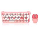 QW05 Mixed Color Portable 2.4G Wireless Keyboard Mouse Set(Pink) - 1