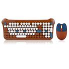 QW05 Mixed Color Portable 2.4G Wireless Keyboard Mouse Set(Brown) - 1
