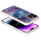 For iPhone 16 Pro Max Electroplating Marble Dual-side IMD Phone Case(Purple 016) - 3