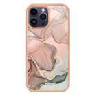 For iPhone 16 Pro Max Electroplating Marble Dual-side IMD Phone Case(Rose Gold 015) - 2