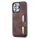 For iPhone 16 Pro Max Skin Feel Dream RFID Anti-theft PU Card Bag Phone Case(Coffee) - 2