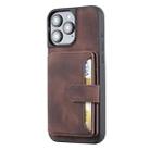 For iPhone 16 Pro Skin Feel Dream RFID Anti-theft PU Card Bag Phone Case(Coffee) - 2