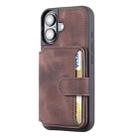 For iPhone 16 Skin Feel Dream RFID Anti-theft PU Card Bag Phone Case(Coffee) - 2