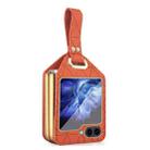 For Samsung Galaxy Z Flip5 Rocky Series Wristband Holder PC Phone Case(Orange) - 1