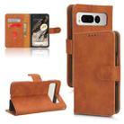 For Google Pixel Fold Skin Feel Magnetic Flip Leather Phone Case(Brown) - 1