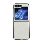 For Samsung Galaxy Z Flip5 Colorful Glitter PC Shockproof Phone Case(White) - 1