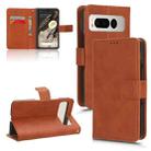 For Google Pixel Fold Lamb Texture Leather Phone Case(Brown) - 1