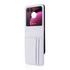 For Motorola Moto Razr 40 Ultra Card Slot PU Leather PC Phone Case(White) - 2