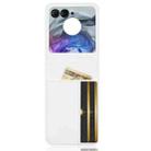 For Motorola Moto Razr 50 Card Slot PU Leather PC Phone Case(White) - 3