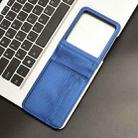 For Motorola Moto Razr 50 Card Slot PU Leather PC Phone Case(Blue) - 2