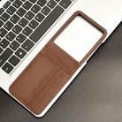 For Motorola Moto Razr 50 Ultra Card Slot PU Leather PC Phone Case(Brown) - 2