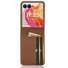 For Motorola Moto Razr 50 Ultra Card Slot PU Leather PC Phone Case(Brown) - 3
