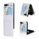 For Samsung Galaxy Z Flip5 Card Slot PU Leather PC Phone Case(White) - 1