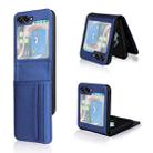 For Samsung Galaxy Z Flip5 Card Slot PU Leather PC Phone Case(Blue) - 1